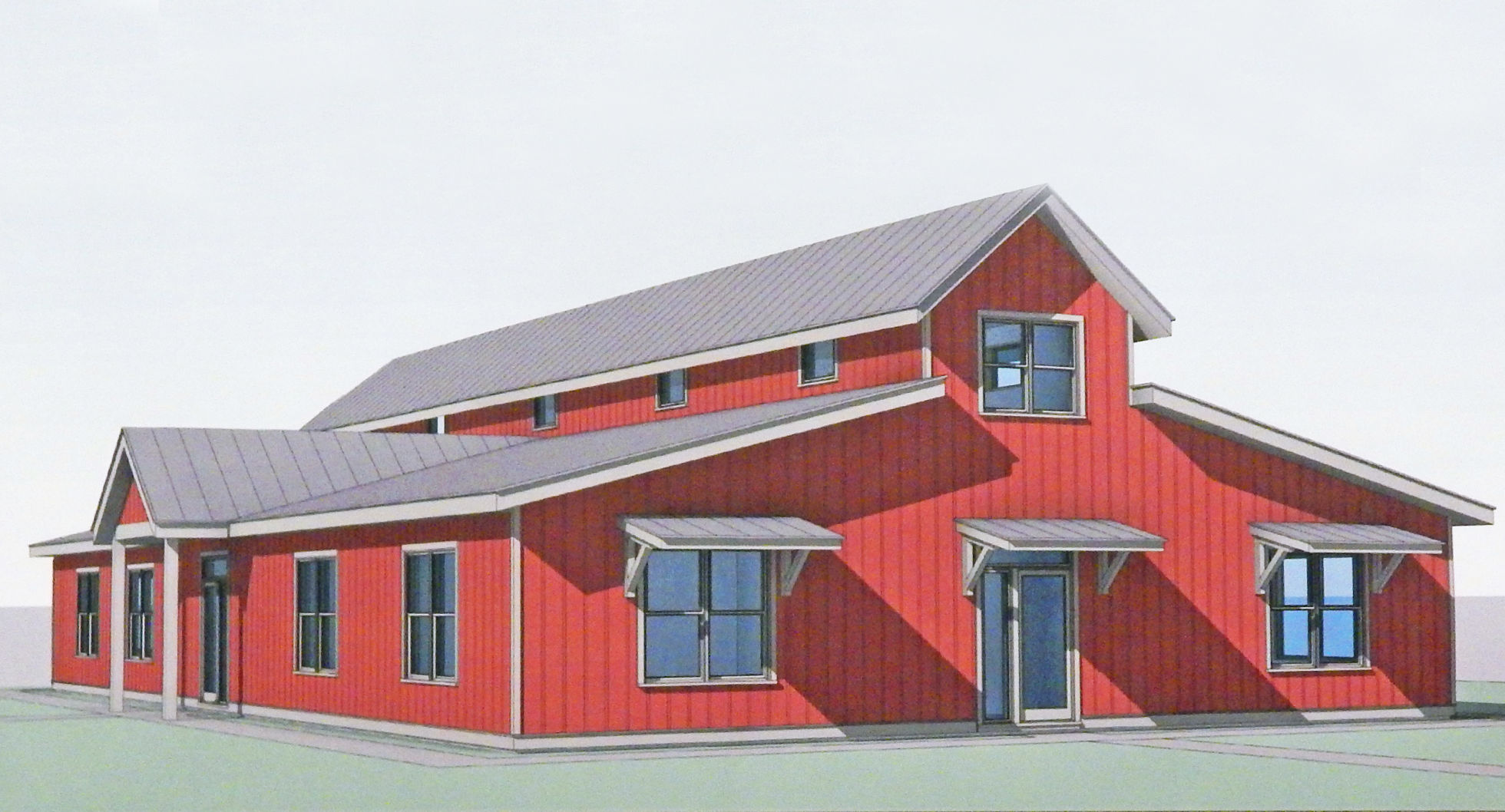 An artist’s rendering of the new nursery school planned for the proposed 46 South Street housing development in Trumansburg.